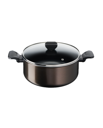 TACHO TEFAL EASY COOK & CLEAN 24CM + TAMPA VIDRO - B5544602