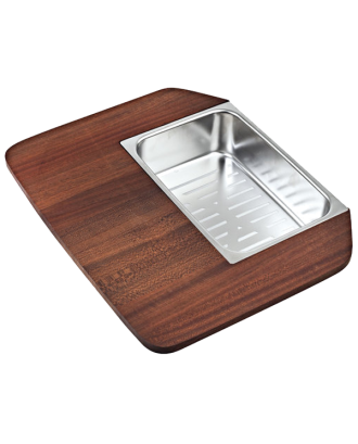 TÁBUA DE MADEIRA + CESTO INOX TEKA - 40199230