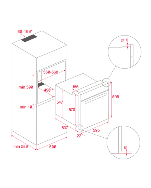 FORNO ENCASTRAR TEKA - HLB 8418 P S EASY STEAM BK FORNO ENCASTRAR TEKA - HLB 8418 P S EASY STEAM BK