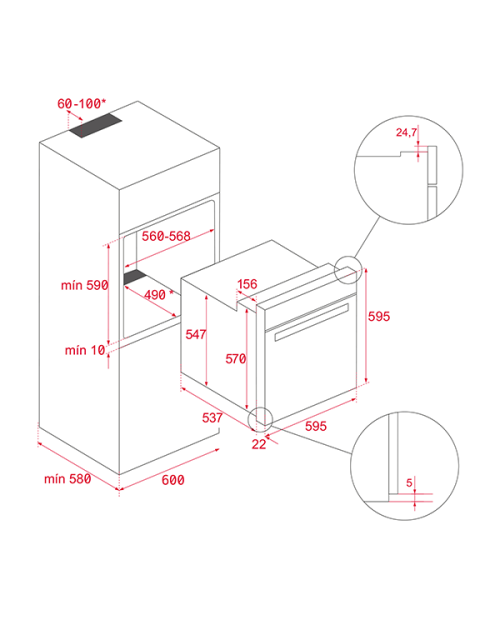 FORNO ENCASTRAR TEKA - HSB6360 P SS FORNO ENCASTRAR TEKA - HSB6360 P SS