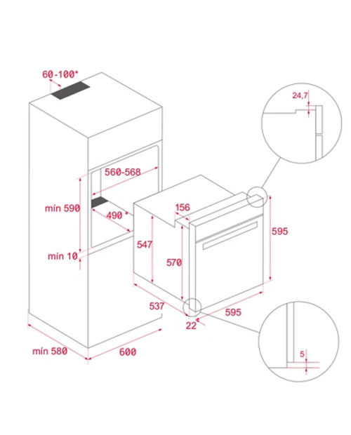 FORNO ENCASTRAR TEKA - HSB6266 AIRFRY SS FORNO ENCASTRAR TEKA - HSB6266 AIRFRY SS