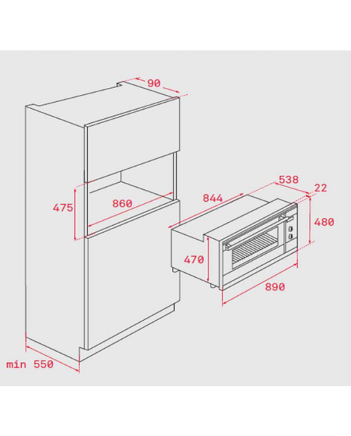 FORNO ENCASTRAR TEKA - HSF 900 SS - INOX FORNO ENCASTRAR TEKA - HSF 900 SS - INOX