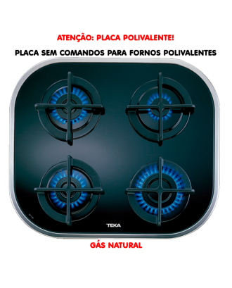 PLACA ENCASTRAR TEKA - CG.1 4G AI AL INOX - G. NAT