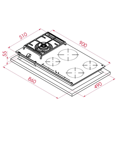 PLACA ENCASTRAR TEKA - JZC 95314 ABN BK PLACA ENCASTRAR TEKA - JZC 95314 ABN BK