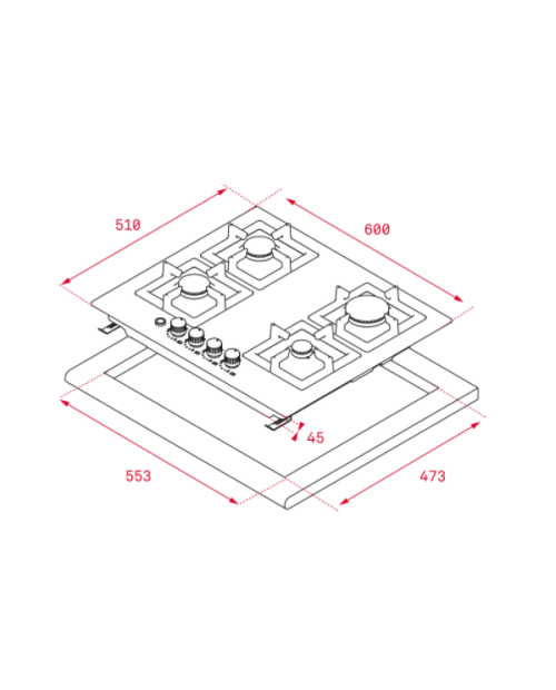 PLACA ENCASTRAR TEKA - EFX 60.1 4G AI AL DR CI BTN PLACA ENCASTRAR TEKA - EFX 60.1 4G AI AL DR CI BTN