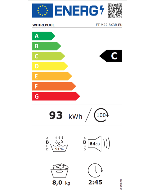SECADOR DE ROUPA WHIRLPOOL - FT M22 8X3B EU SECADOR DE ROUPA WHIRLPOOL - FT M22 8X3B EU