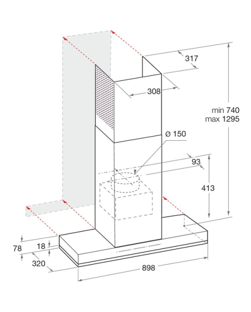 CHAMINÉ WHIRLPOOL - WHSS90F LT CK CHAMINÉ WHIRLPOOL - WHSS90F LT CK