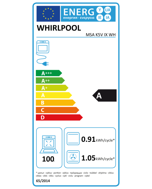 FORNO WHIRLPOOL - MSA K5V IX WH FORNO WHIRLPOOL - MSA K5V IX WH