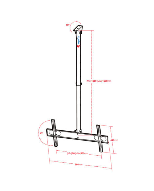 SUPORTE PLASMA/LCD/TFT 42-90 NAPOFIX - 280 PRETO SUPORTE PLASMA/LCD/TFT 42-90 NAPOFIX - 280 PRETO
