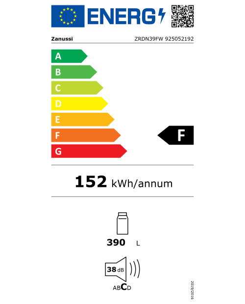 FRIGORIFICO ZANUSSI - ZRDN39FW FRIGORIFICO ZANUSSI - ZRDN39FW