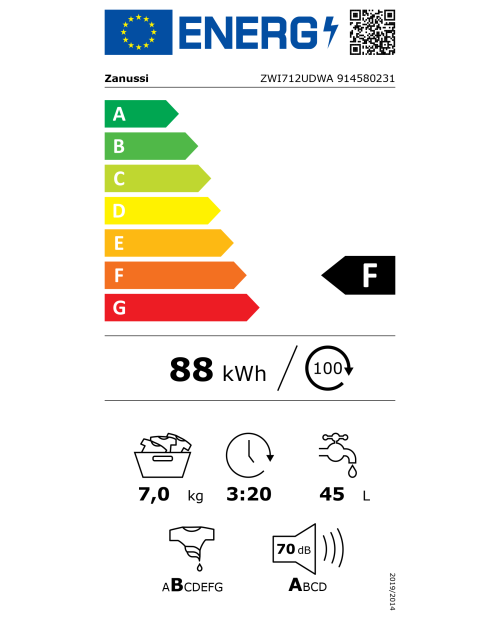 MÁQUINA DE LAVAR ROUPA ZANUSSI - ZWI 712 UDWA MÁQUINA DE LAVAR ROUPA ZANUSSI - ZWI 712 UDWA