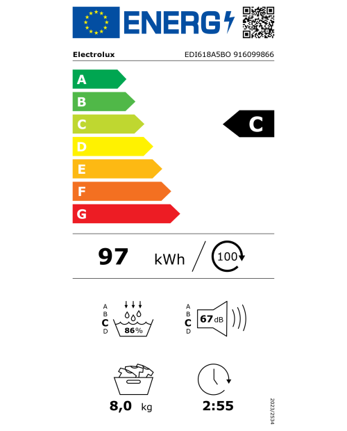SECADOR DE ROUPA ELECTROLUX - EDI618A5BO SECADOR DE ROUPA ELECTROLUX - EDI618A5BO