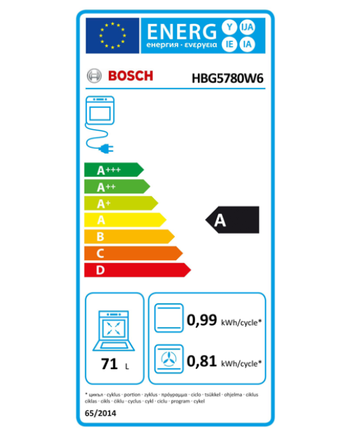 FORNO BOSCH - HBG5780W6 - FORNO BOSCH - HBG5780W6 -