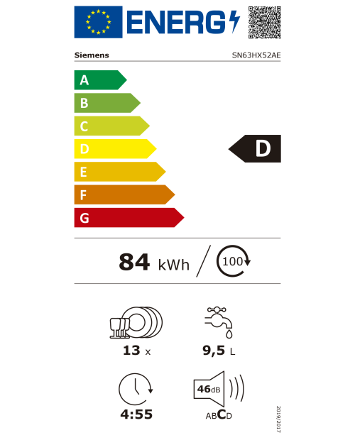 MÁQUINA DE LAVAR LOUÇA SIEMENS - SN63HX52AE - MÁQUINA DE LAVAR LOUÇA SIEMENS - SN63HX52AE -