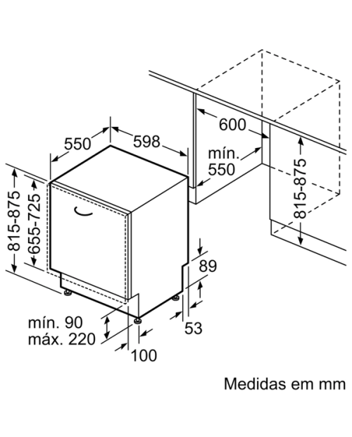 MÁQUINA DE LAVAR LOUÇA SIEMENS - SN65ZX07CE MÁQUINA DE LAVAR LOUÇA SIEMENS - SN65ZX07CE