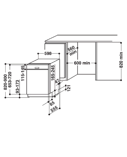 MÁQUINA DE LAVAR LOUÇA HOTPOINT - HBC 3C41 W MÁQUINA DE LAVAR LOUÇA HOTPOINT - HBC 3C41 W