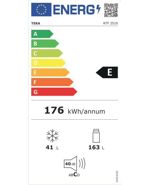 FRIGORÍFICO TEKA - RTF 2510 WH FRIGORÍFICO TEKA - RTF 2510 WH