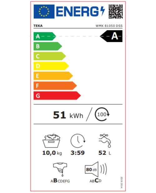 MÁQUINA DE LAVAR ROUPA TEKA - WMK 81050 DSS MÁQUINA DE LAVAR ROUPA TEKA - WMK 81050 DSS
