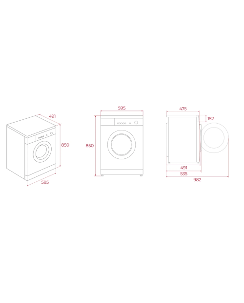 MÁQUINA DE LAVAR ROUPA TEKA - WMK 40840 WH MÁQUINA DE LAVAR ROUPA TEKA - WMK 40840 WH