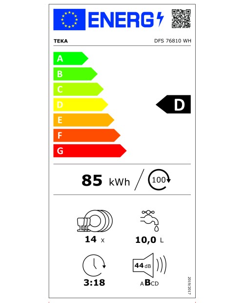 MÁQUINA DE LAVAR LOUÇA TEKA - DFS 76810 - BRANCA MÁQUINA DE LAVAR LOUÇA TEKA - DFS 76810 - BRANCA