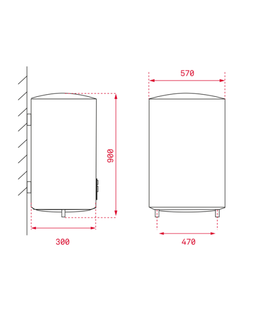 TERMOACUMULADOR TEKA - EWH 80 D SLIM - 80 LITROS TERMOACUMULADOR TEKA - EWH 80 D SLIM - 80 LITROS