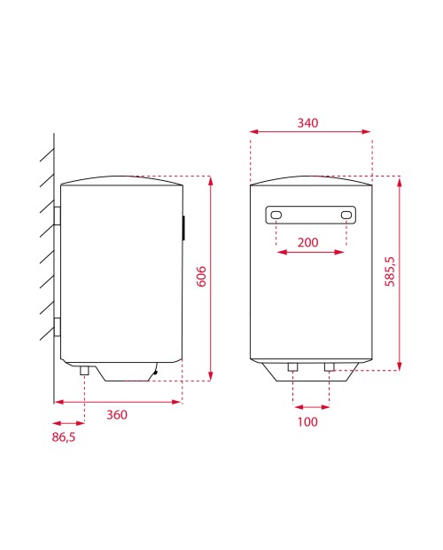 TERMOACUMULADOR TEKA - EWH 30 VE-D - 30 LITROS TERMOACUMULADOR TEKA - EWH 30 VE-D - 30 LITROS