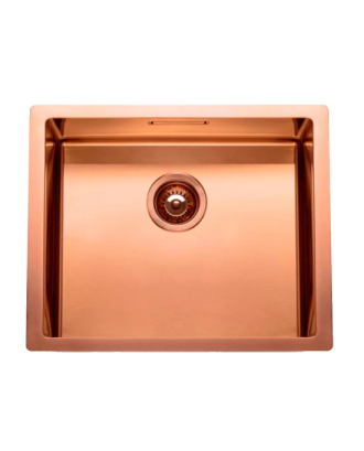 CUBA ESCOVADA RODI - BOX LUX 50 COPPER COBRE C/ VÁLVULA CESTA-08N1AG10623A0C