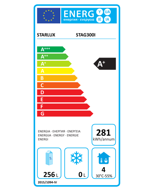 ARREFECEDOR HORIZONTAL GARRAFAS STARLUX - STAG300I