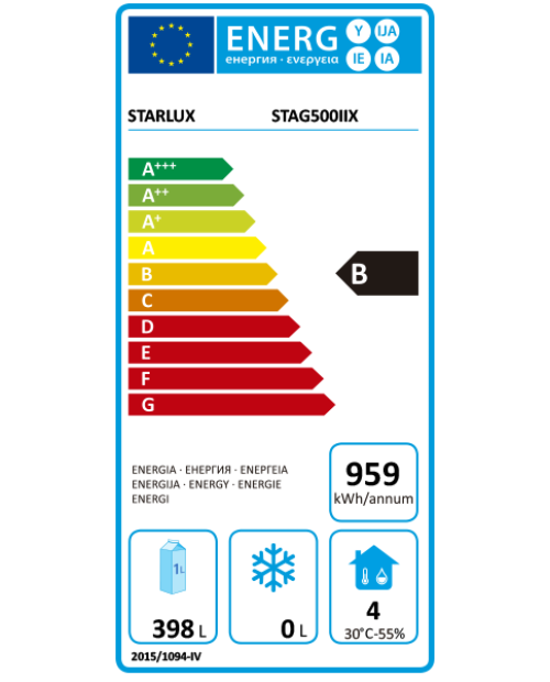 ARREFECEDOR HORIZONTAL GARRAFAS STARLUX - STAG500IIX