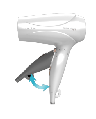 SECADOR DE CABELO CECOTEC - BAMBA IONICARE TRAVELWHITE