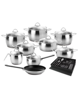 Trem Cozinha 9 Peças Silampos Oceanus Satin Glass