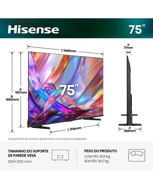 LED HISENSE 75-E-7-S LED HISENSE 75-E-7-S