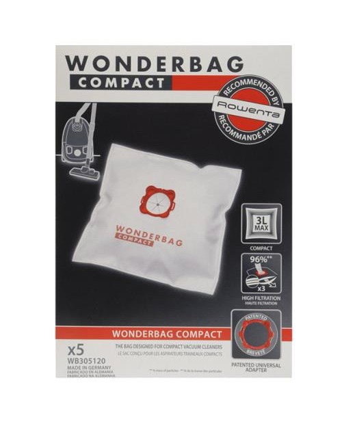CONJ. 5 WONDERBAGS COMPACT UNIV. ANT. BACT. ROWENTA - WB305120 CONJ. 5 WONDERBAGS COMPACT UNIV. ANT. BACT. ROWENTA - WB305120